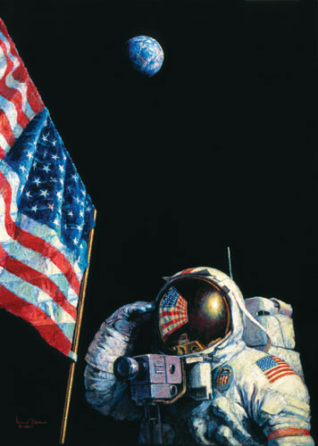 "An American Success Story" - Alan Bean - Apollo 16 NASA Aviation Art